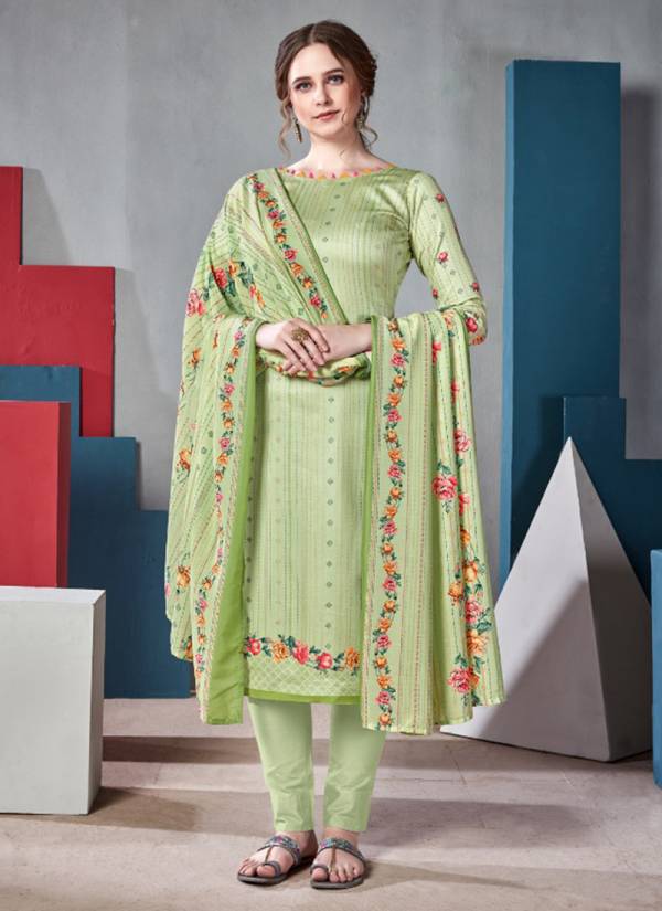 Zahira Jam Satin Digital Print Swarovski Handwork Designer Party wear Salwar Suit Collection 101-108